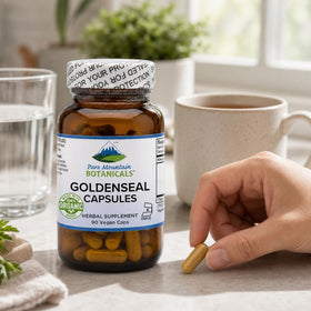 Étiquette du flacon de capsules de Goldenseal 250mg