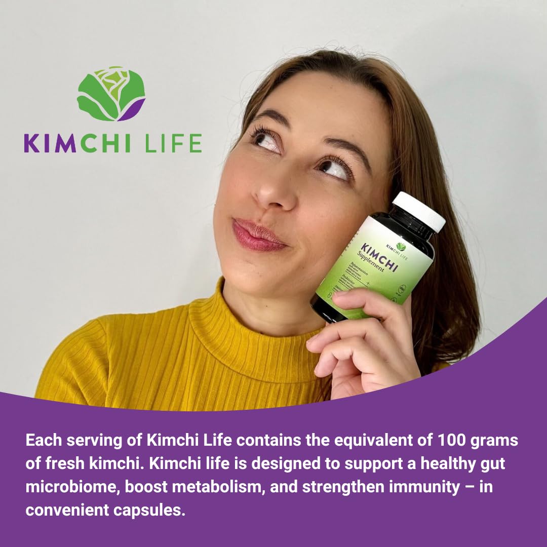 Étiquette du flacon de capsules Kimchi Life
