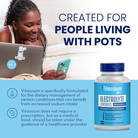 Étiquette du flacon de capsules Vitassium électrolytes
