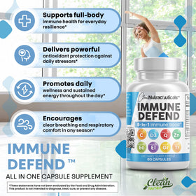Étiquette du flacon de Clean Nutraceuticals Complément Alimentaire 8 en 1