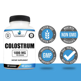 Étiquette du flacon de colostrum American Standard Supplements