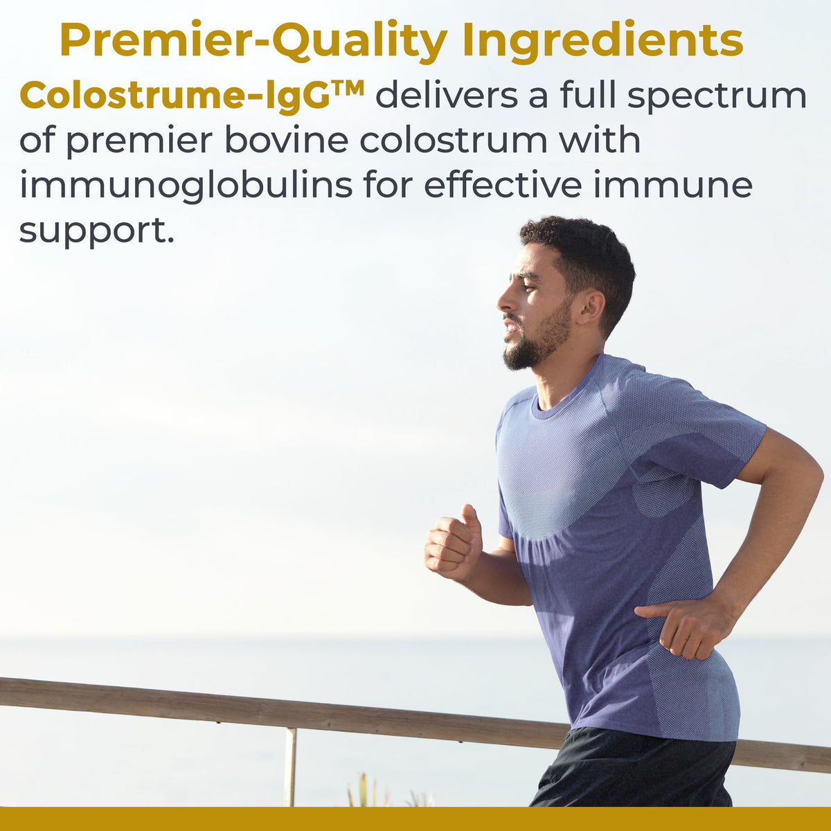 Étiquette du flacon de colostrum-IgG de Premier Research Labs