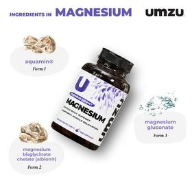 Étiquette du flacon de Complexe de Magnésium Quotidien UMZU