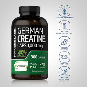 Étiquette du flacon de créatine monohydrate Fitness Labs
