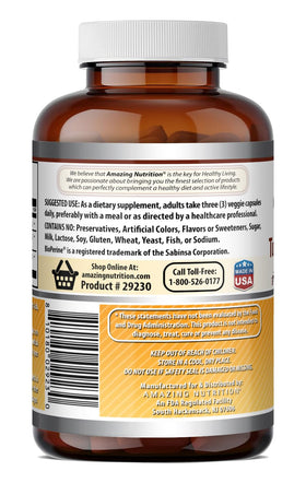 Étiquette du flacon de Curcuma Curcumin avec informations nutritionnelles