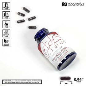Étiquette du flacon de Cyanidine 3-Glucoside Nootropics Depot