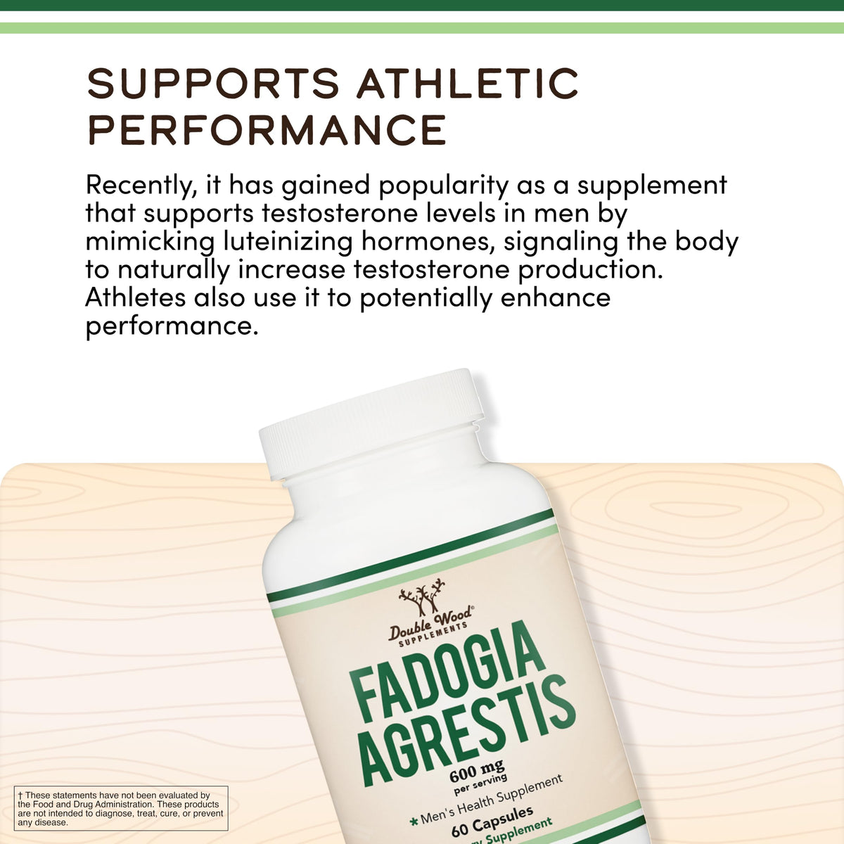 Étiquette du flacon de Fadogia Agrestis 600mg