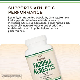 Étiquette du flacon de Fadogia Agrestis 600mg