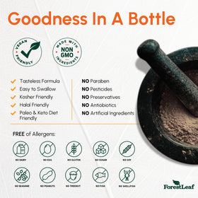 Étiquette du flacon de ForestLeaf Quercétine 1350mg