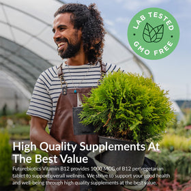 Étiquette du flacon de Futurebiotics Vitamine B12