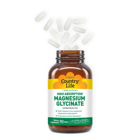 Étiquette du flacon de Glycinate de Magnésium 350 mg avec Vitamine D3