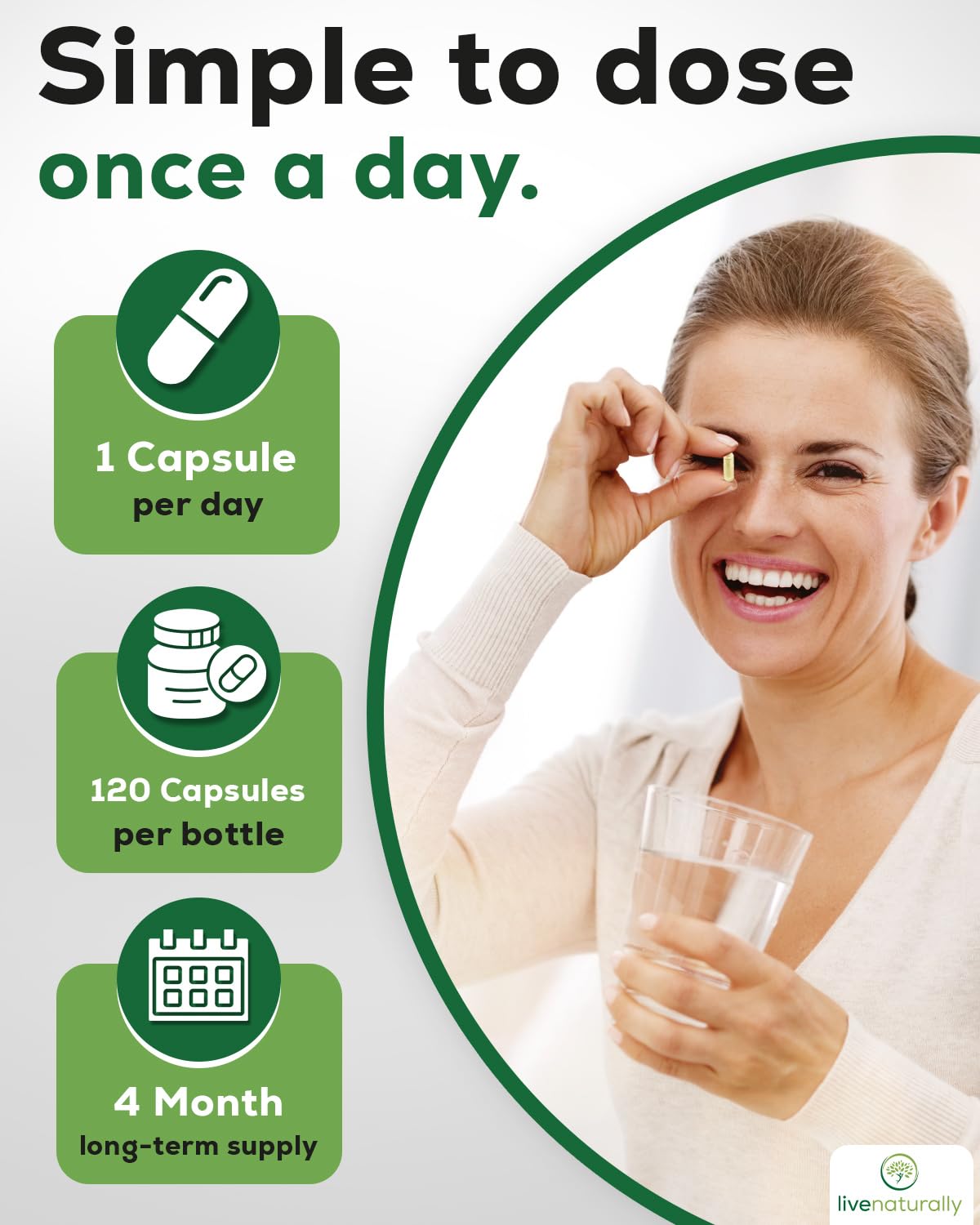 Étiquette du flacon de livenaturally acide alpha-lipoïque 120 capsules