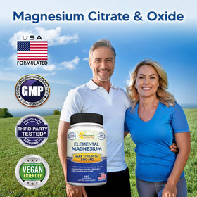 Étiquette du flacon de magnésium 500mg aSquared Nutrition