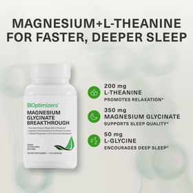 Étiquette du flacon de magnésium glycinate BIOptimizers