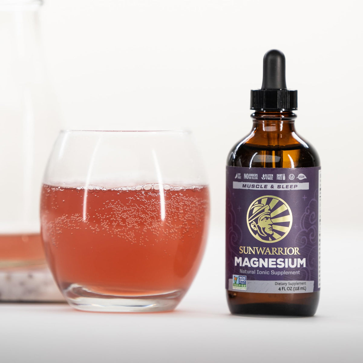 Étiquette du flacon de magnésium liquide Sunwarrior