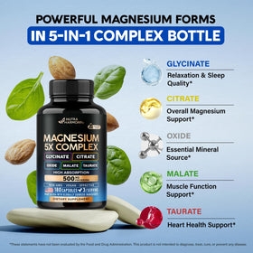 Étiquette du flacon de magnésium NUTRAHARMONY