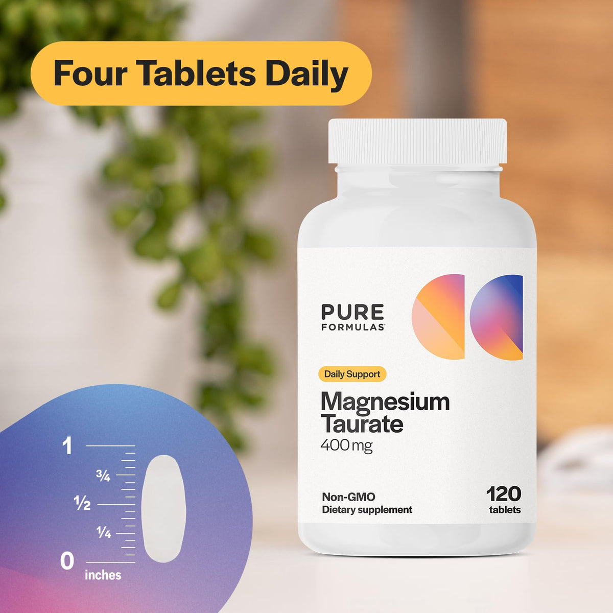 Étiquette du flacon de magnésium taurate PureFormulas