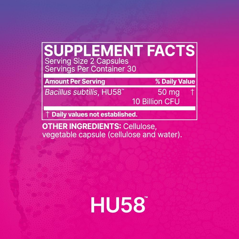 Étiquette du flacon de Microbiome Labs HU58