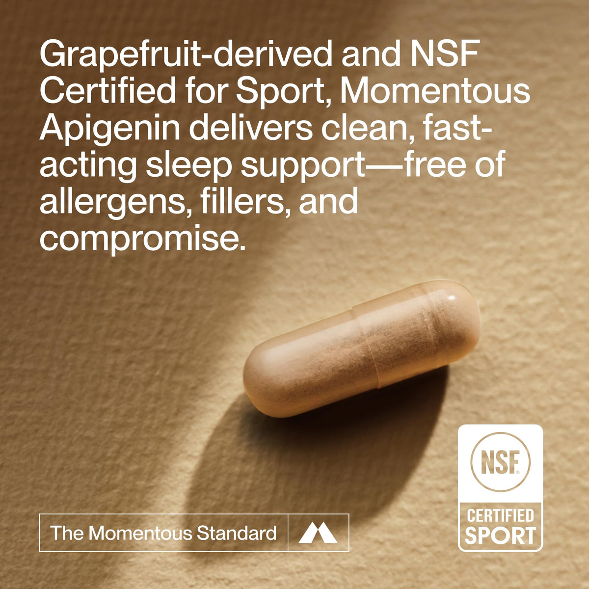Étiquette du flacon de Momentous Apigénine 50mg