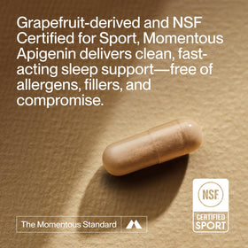 Étiquette du flacon de Momentous Apigénine 50mg