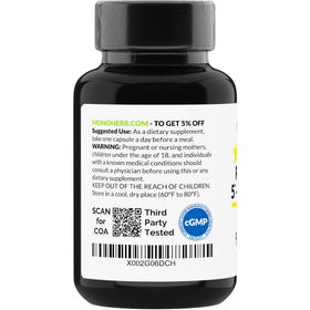 Étiquette du flacon de MONOHERB Riboflavin 5'-Phosphate 90 capsules