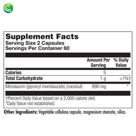 Étiquette du flacon de Monolaurin Nutra BioGenesis