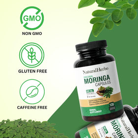 Étiquette du flacon de Moringa Pur NaturalHerbo