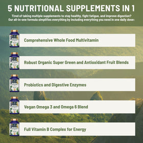 Étiquette du flacon de multivitamines Abundant Earth