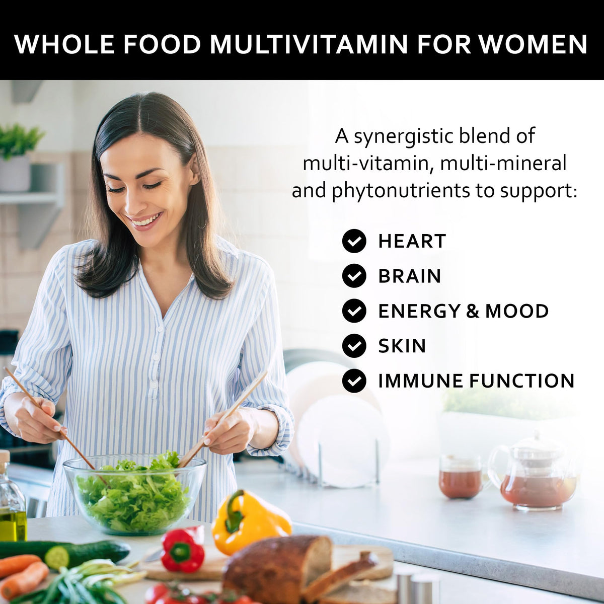 Étiquette du flacon de Multivitamines Primitive Scientific avec ingrédients listés