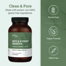 Étiquette du flacon de Myo-Inositol Earth Harmony Naturals