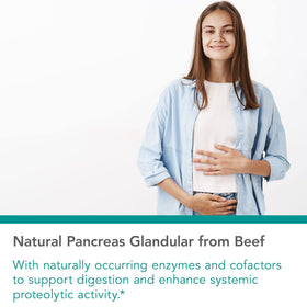Étiquette du flacon de NutriCology Pancreas Natural Glandular 425 mg