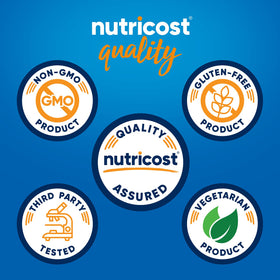 Étiquette du flacon de Nutricost Policosanol 40mg, informations nutritionnelles