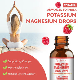 Étiquette du flacon de Potassium Magnésium Totaria avec ingrédients listés