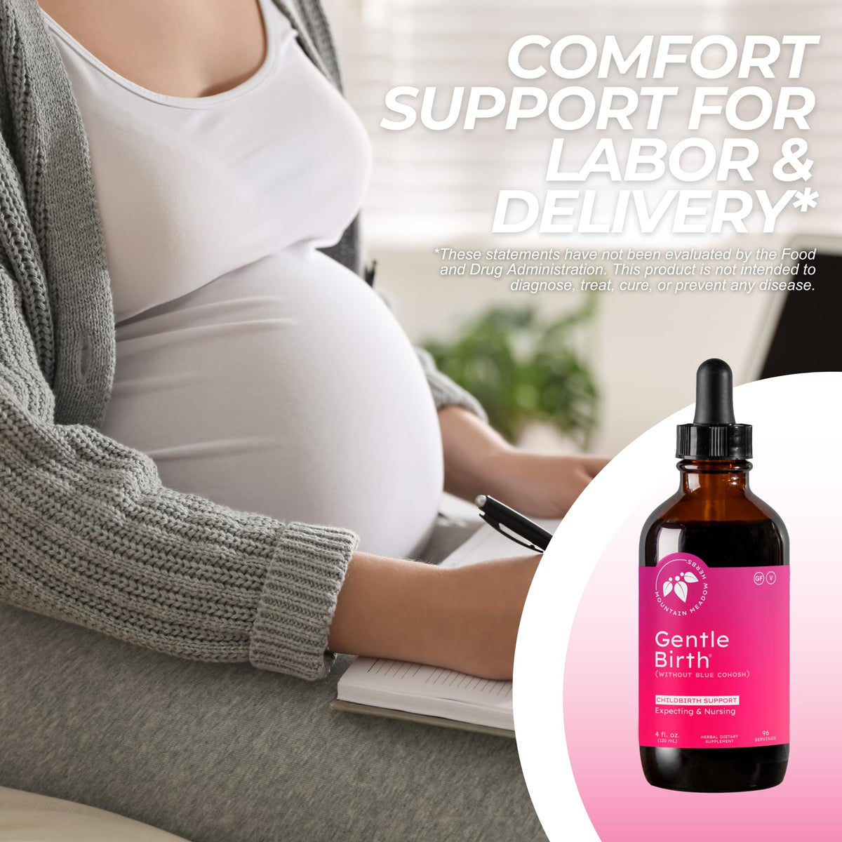 Étiquette du flacon de Préparation Douce à la Naissance 4oz