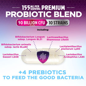 Étiquette du flacon de probiotiques Nature's Nutrition