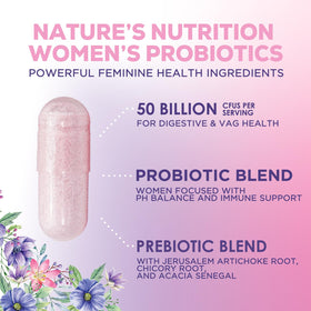 Étiquette du flacon de probiotiques Nature's Nutrition