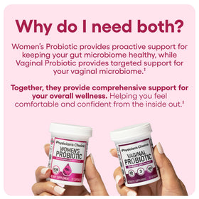 Étiquette du flacon de probiotiques Physician's CHOICE Duo Féminin
