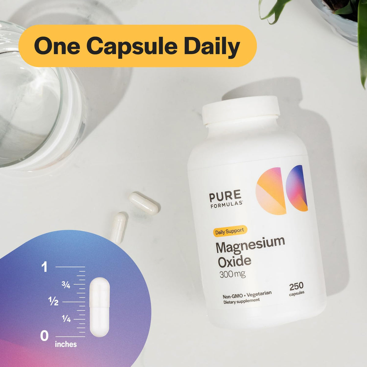 Étiquette du flacon de PureFormulas Magnésium Oxyde 300 mg