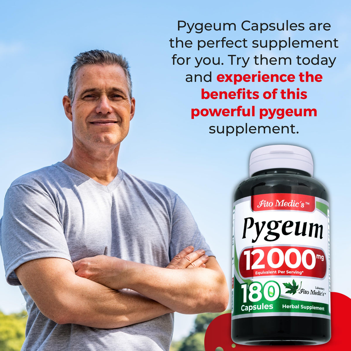 Étiquette du flacon de Pygeum FITO MEDIC'S avec dosage