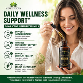 Étiquette du flacon de Quercetin Bromelain Liquide HERBALICIOUS