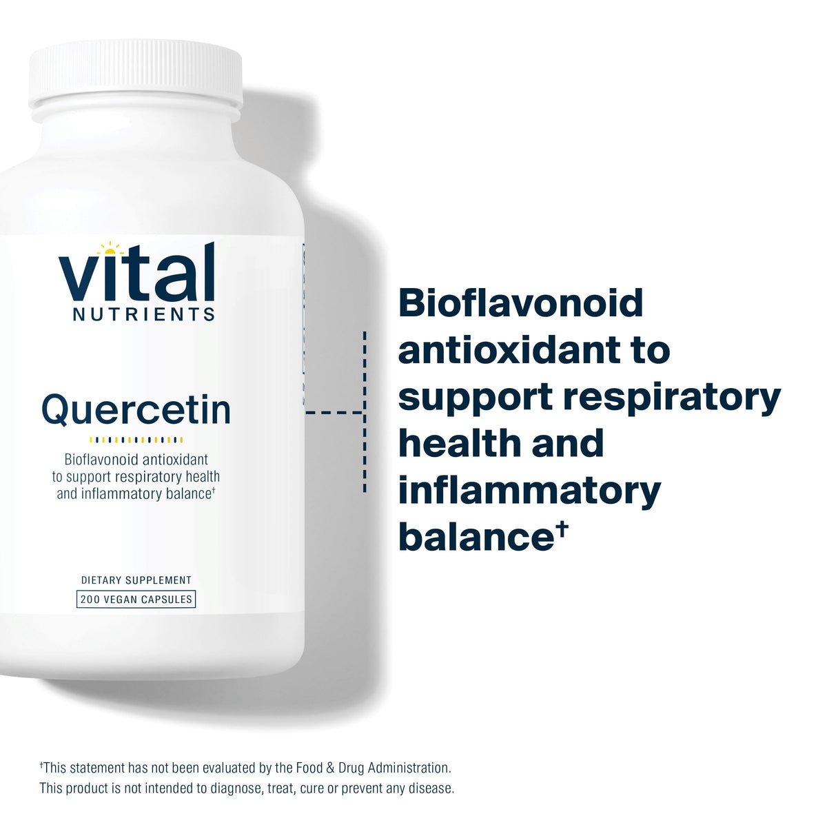 Étiquette du flacon de quercétine Vital Nutrients