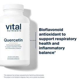 Étiquette du flacon de quercétine Vital Nutrients