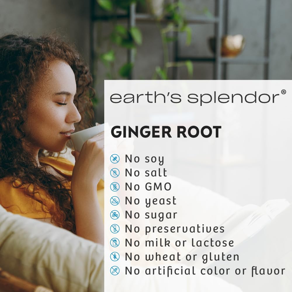 Étiquette du flacon de racine de gingembre Earth's Splendor