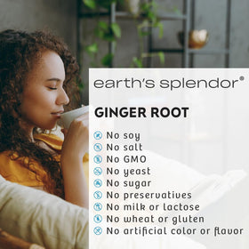 Étiquette du flacon de racine de gingembre Earth's Splendor