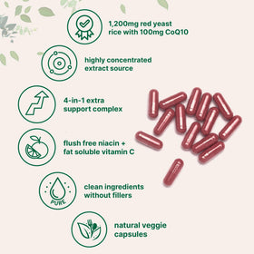 Étiquette du flacon de Riz de Levure Rouge Micro Ingredients 240 capsules