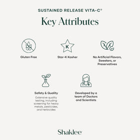 Étiquette du flacon de Shaklee Vita-C® 500 mg