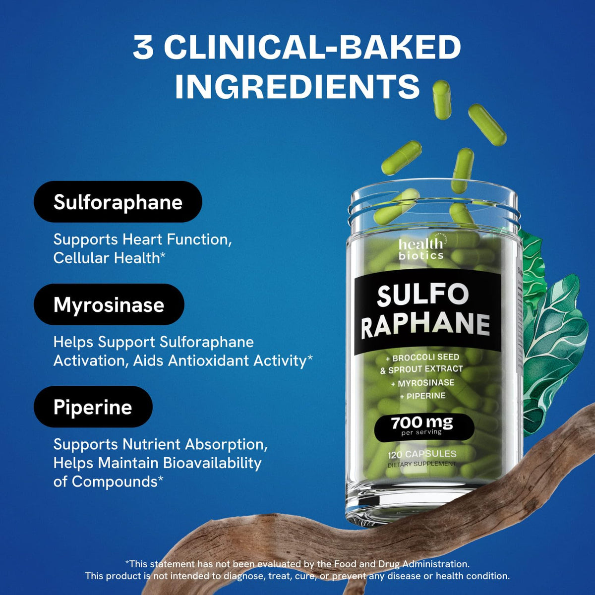 Étiquette du flacon de Sulforaphane Bio Healthbiotics