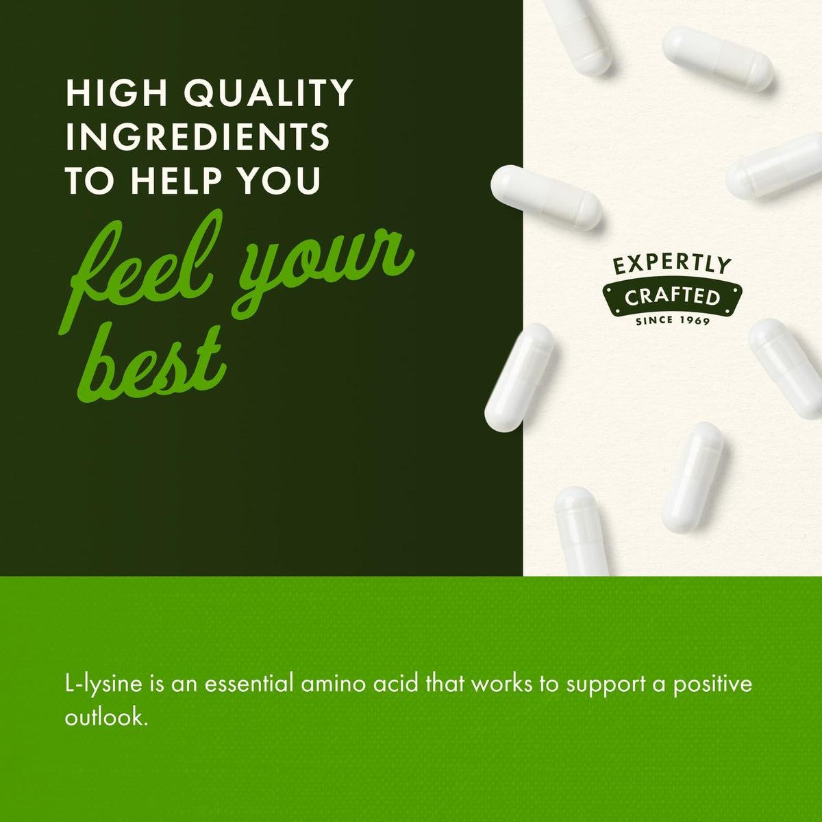 Étiquette du flacon de Swanson L-Lysine 500 mg
