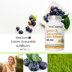 Étiquette du flacon de VitaCosmoX Luteine