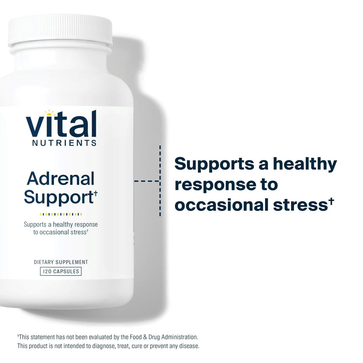 Étiquette du flacon de Vital Nutrients Complément Alimentaire Système Surrénalien